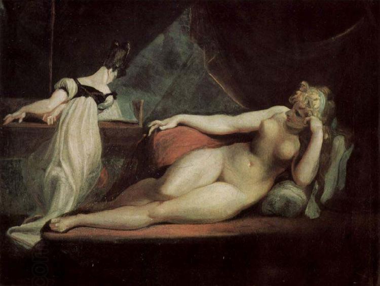 Johann Heinrich Fuseli Liegende Nackte und Klavierspielerin China oil painting art